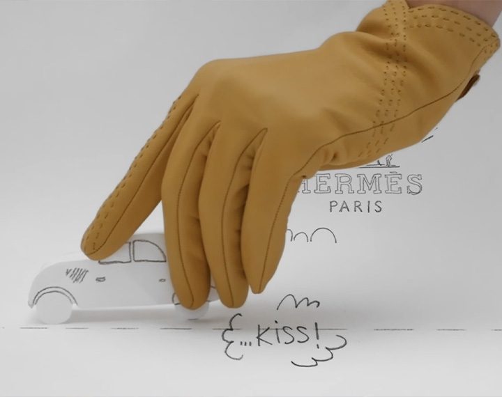 hermes illustration publicité